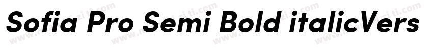Sofia Pro Semi Bold italicVersion字体转换